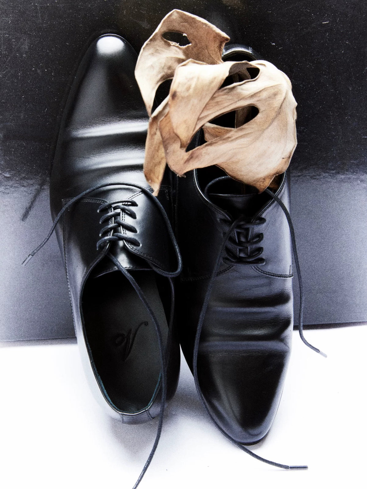 VOWPROGRESS Italian Calfskin Wrinkle Derby Shoes