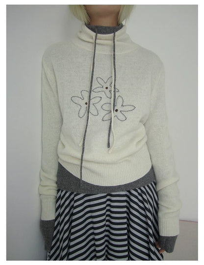 Heather Grey Half Zip Knit Sweater