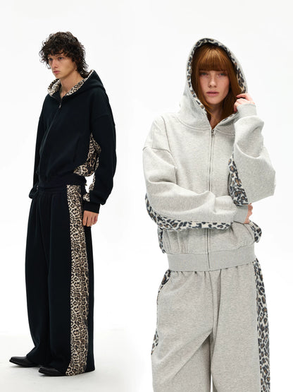 Unisex Leopard Panel Fleece Set