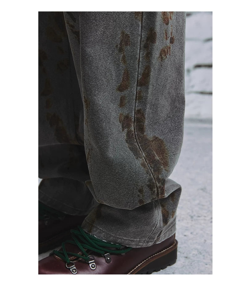 Distressed Print Canvas Cargo Pants product view