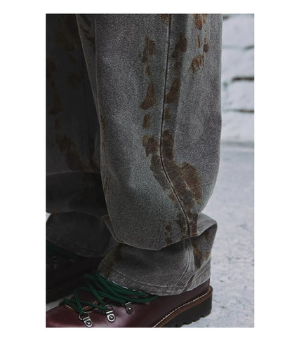 Distressed Print Canvas Cargo Pants product view