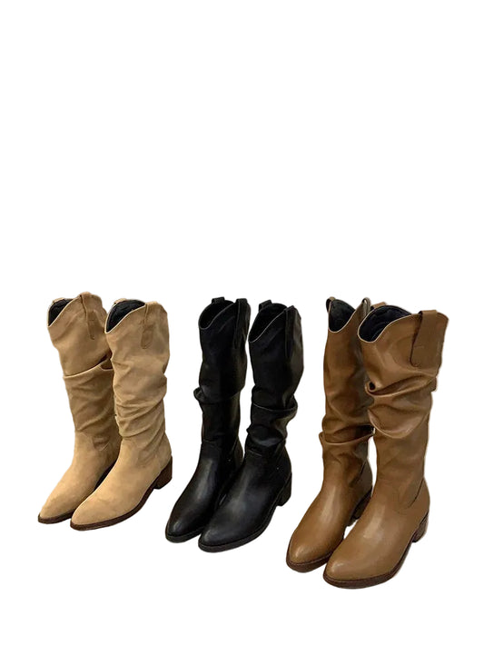 Women's V-Cut Western Knee-High Boots