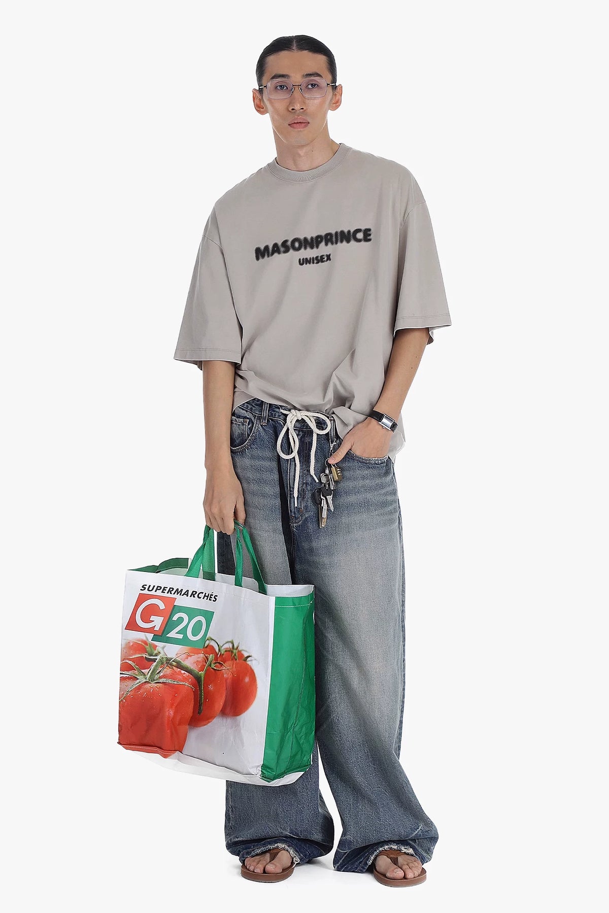 MASONPRINCE Blurred Graphic Cotton T-Shirt