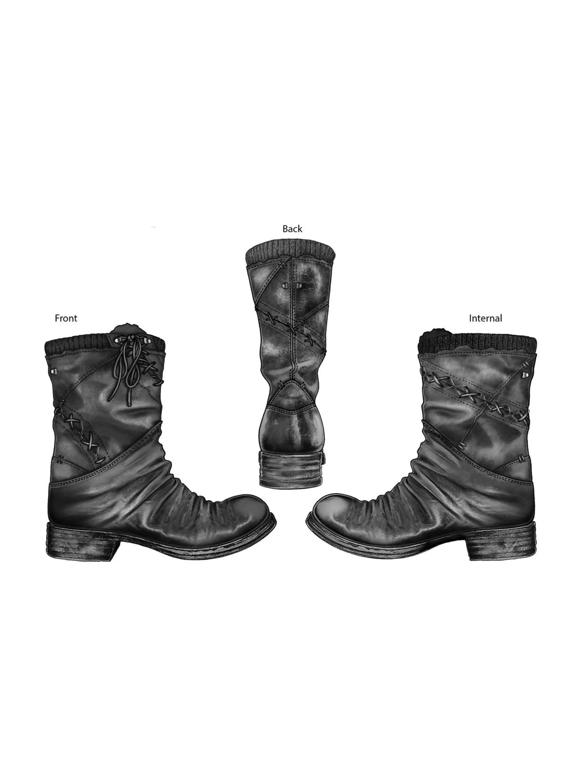 VOWPROGRESS Horsehide Combat Boxing Boots