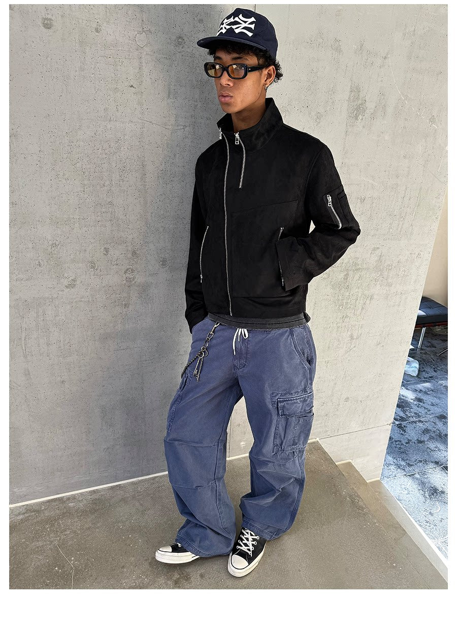 VLABMADE Heavy-Washed Baggy Work Pants - 360 view 7