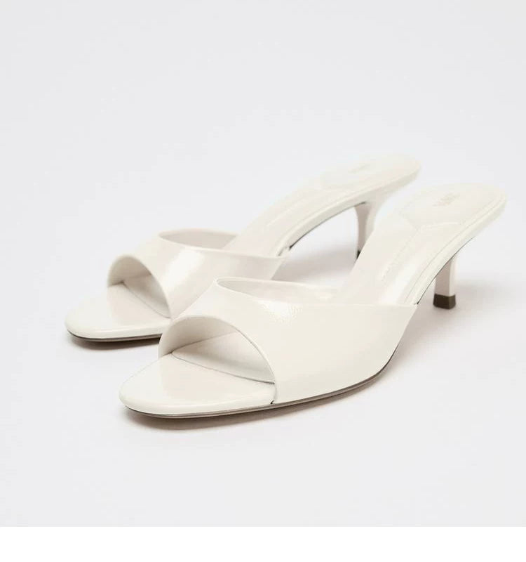 Women's Stiletto Heel Mule Slide Sandals