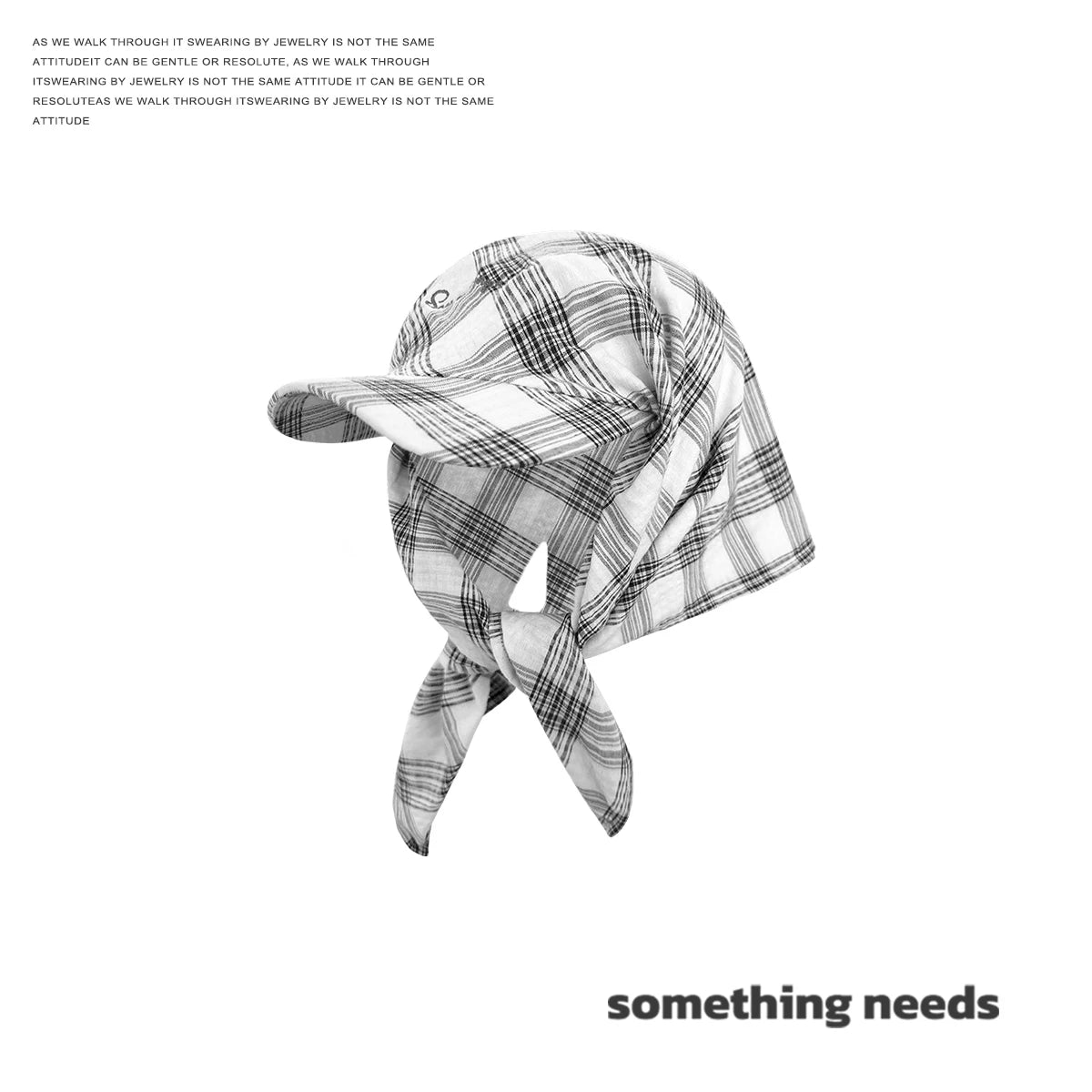 Plaid Bandana Cap for Women and Men, Adjustable Checkered Baseball Hat, Fashion Streetwear Headscarf, Casual Hip Hop Accessory