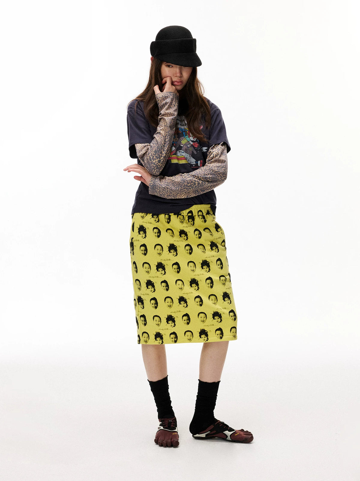 Layered Graphic Long Sleeve T-Shirt