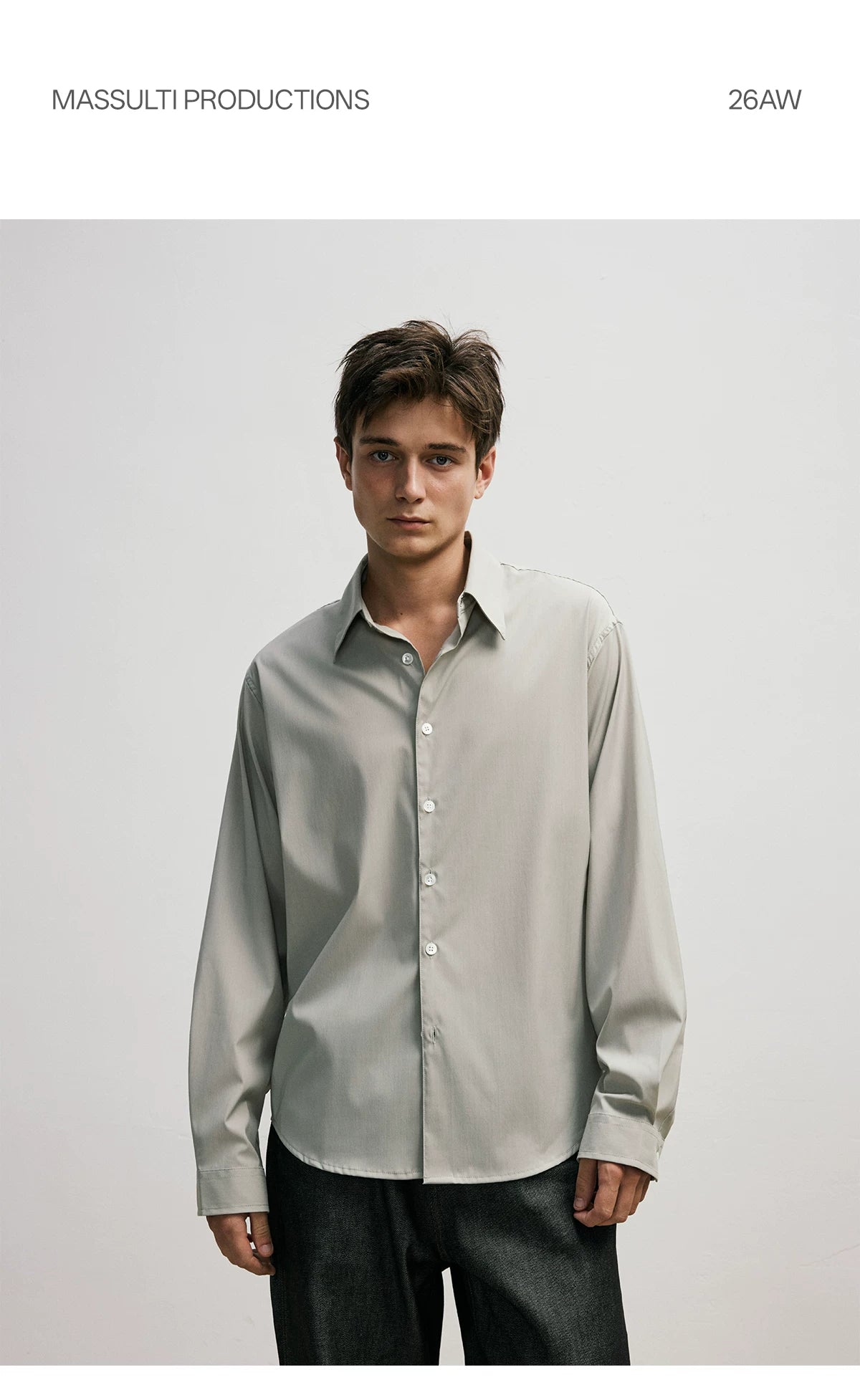 Machine-Washable Merino Wool Blend Minimalist Shirt