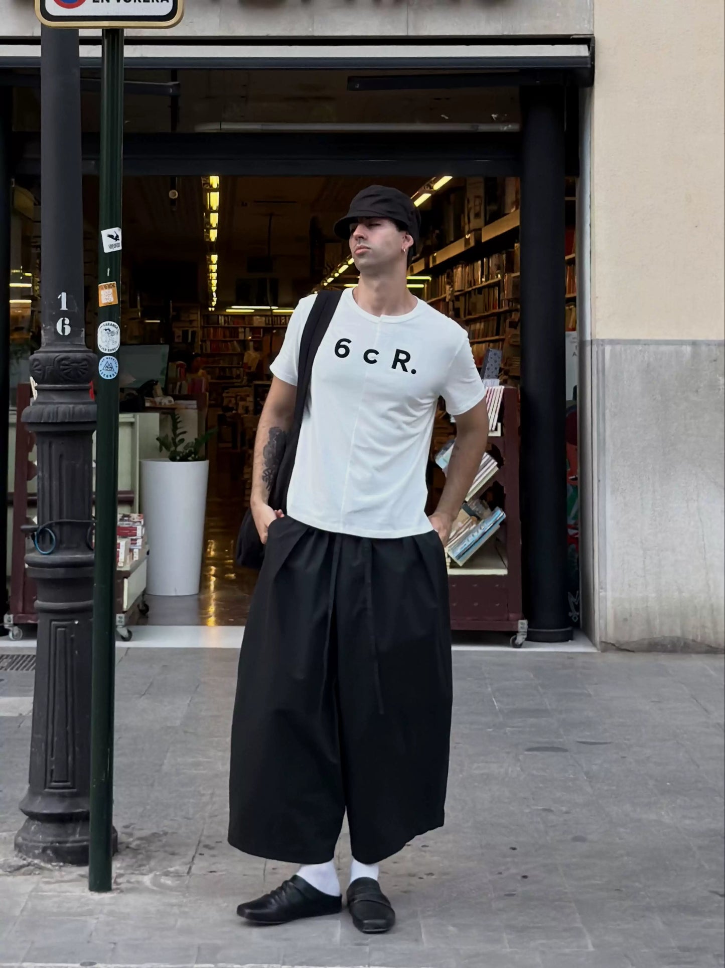 Women's Black Drawstring Balloon Wide Leg Pants