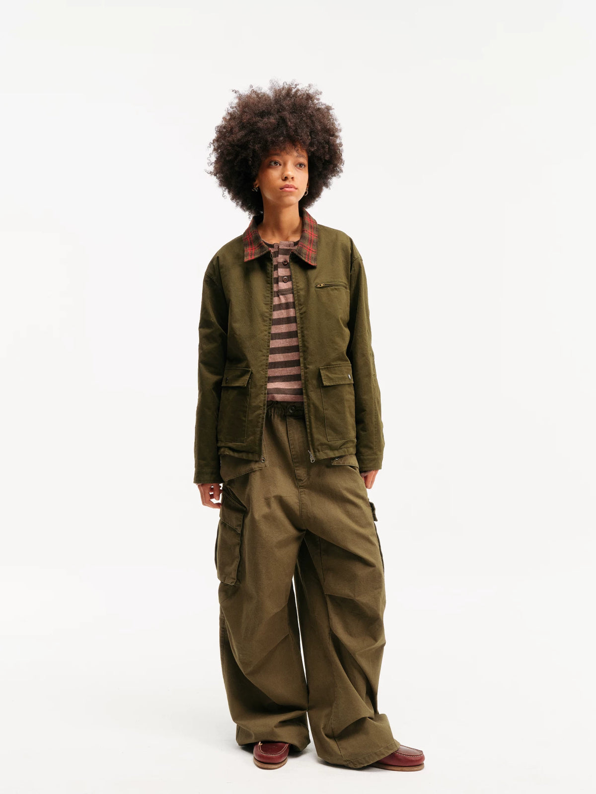 Washed Utility Cargo Pants model view