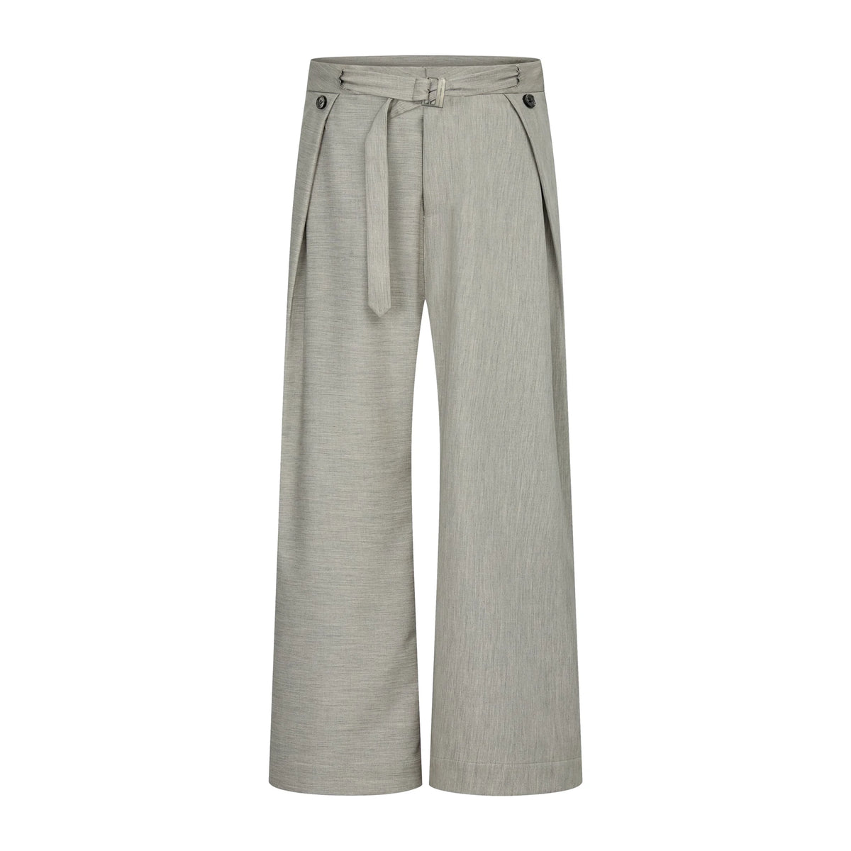 Architectural Pleated Wide-Leg Trousers