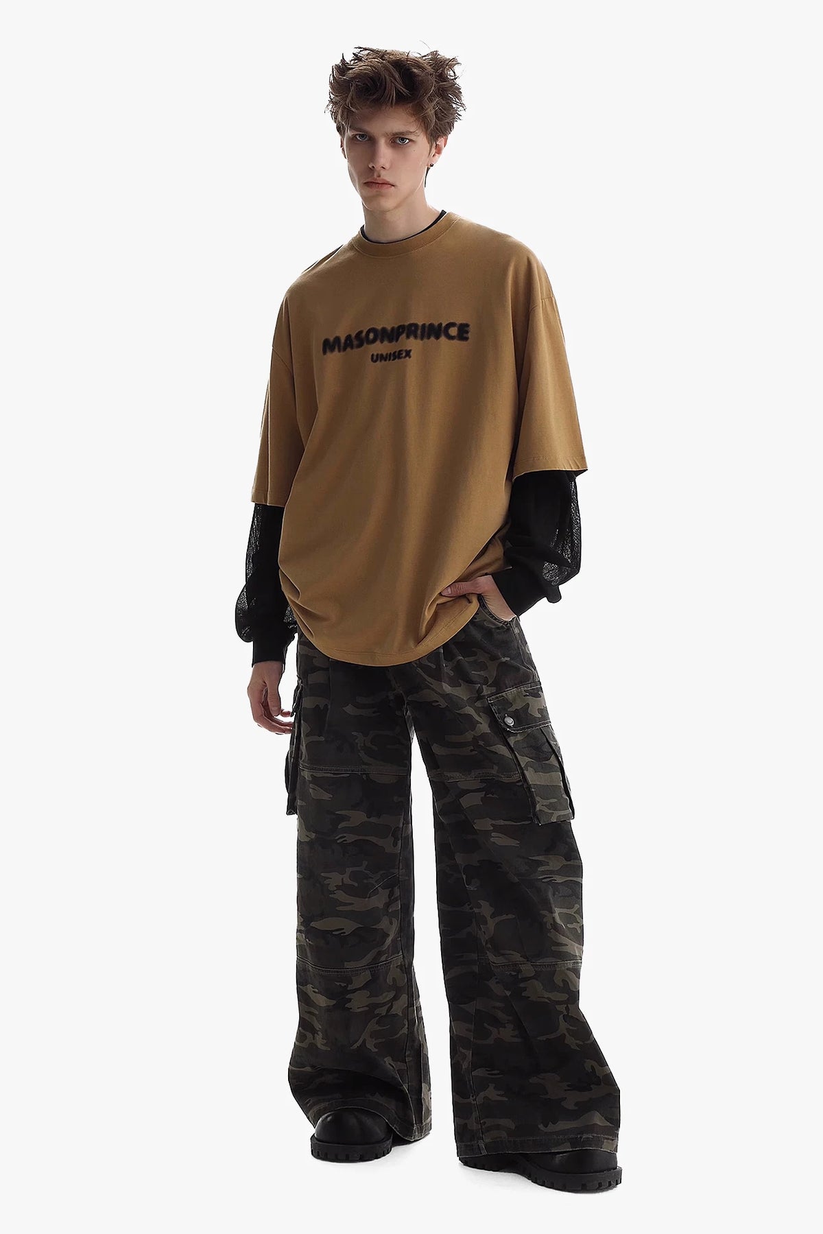 MASONPRINCE Blurred Graphic Cotton T-Shirt