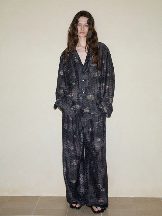 Women’s Silk Tencel Printed Pajama Set