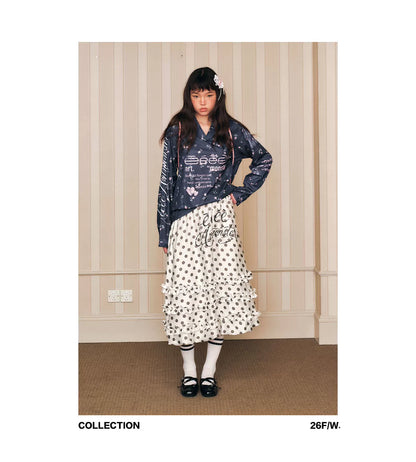 Printed Raglan Long Sleeve T-Shirt