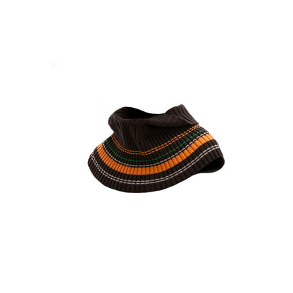 Striped Wool Blend Shoulder Cape