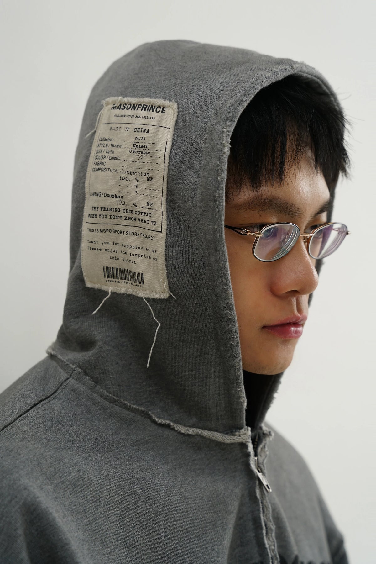 MASONPRINCE Remake Distressed Graphic Hoodie