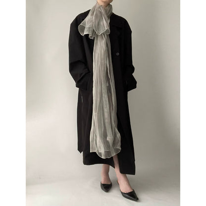 Light Gray Silk Cashmere Scarf product photo