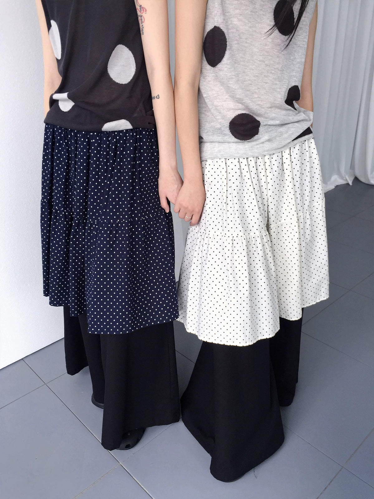 Polka Dot Wide-Leg Pants