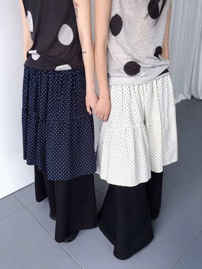Polka Dot Wide-Leg Pants