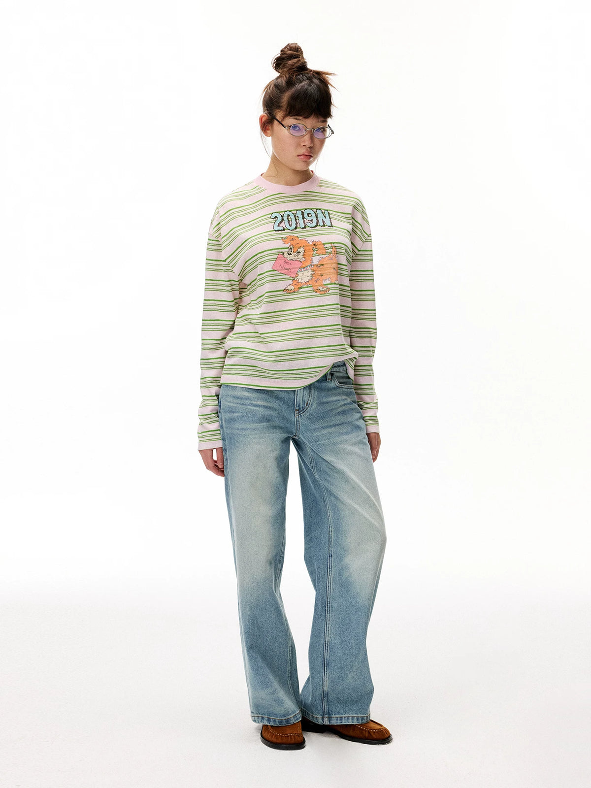 Striped Graphic Long Sleeve T-Shirt