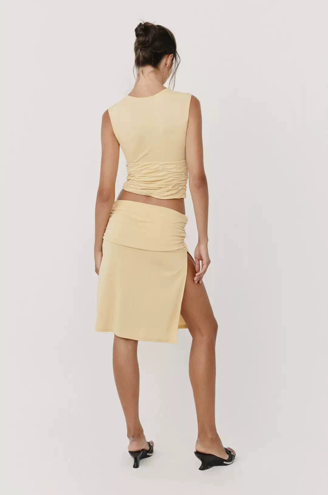 V-Neck Top & Midi Skirt - 360 view 6