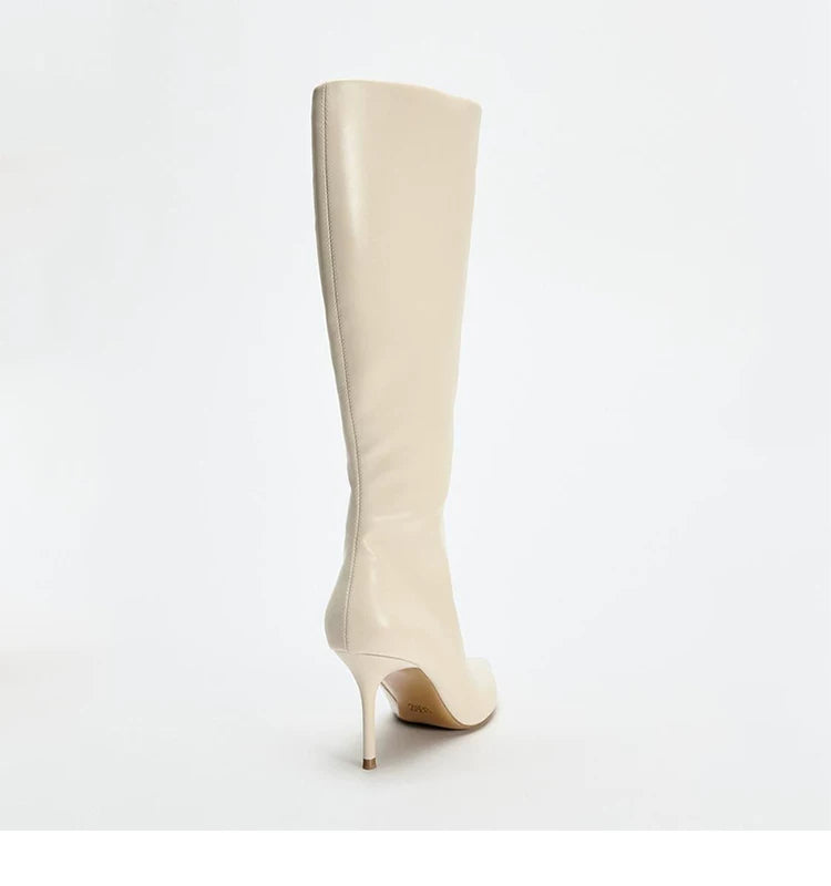 Women's Pointed Toe Stiletto Knee-High Boots