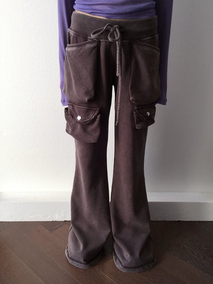 Gewaschene Utility-Flared-Hose mit Kordelzug