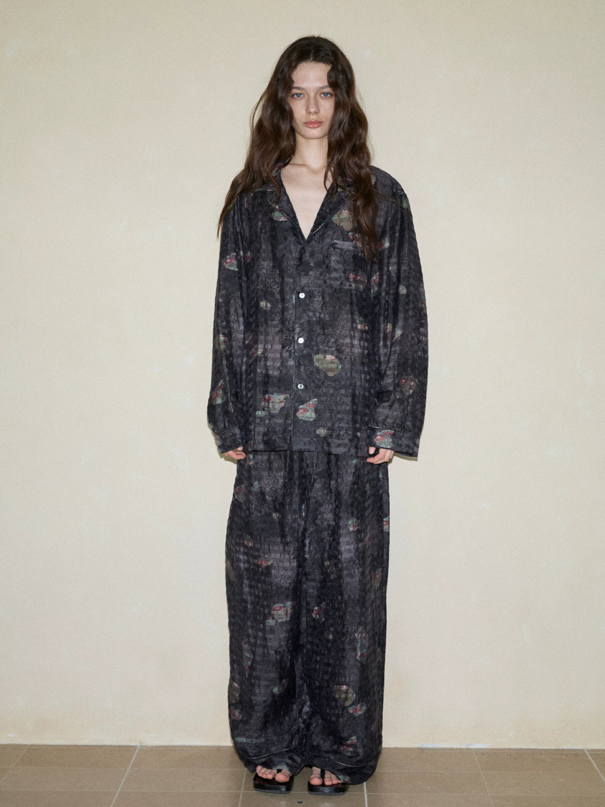 Women’s Silk Tencel Printed Pajama Set