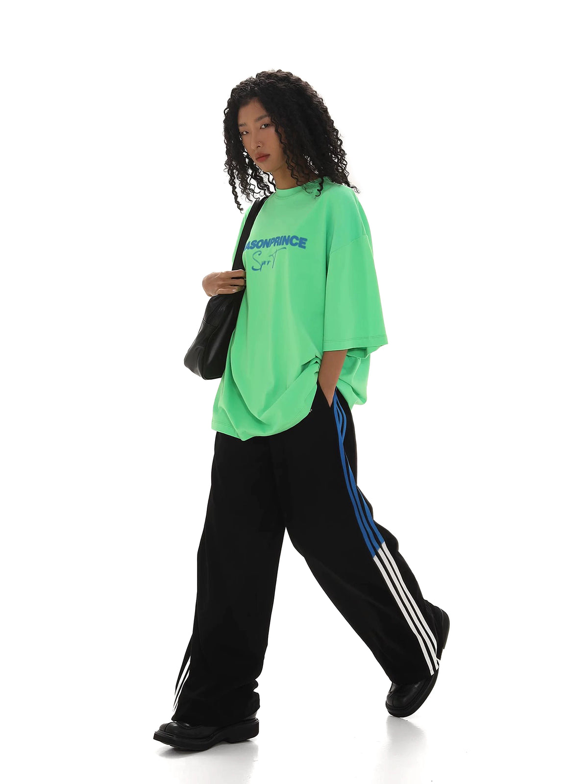 MASONPRINCE Contrast Stripe Straight-Leg Sweatpants