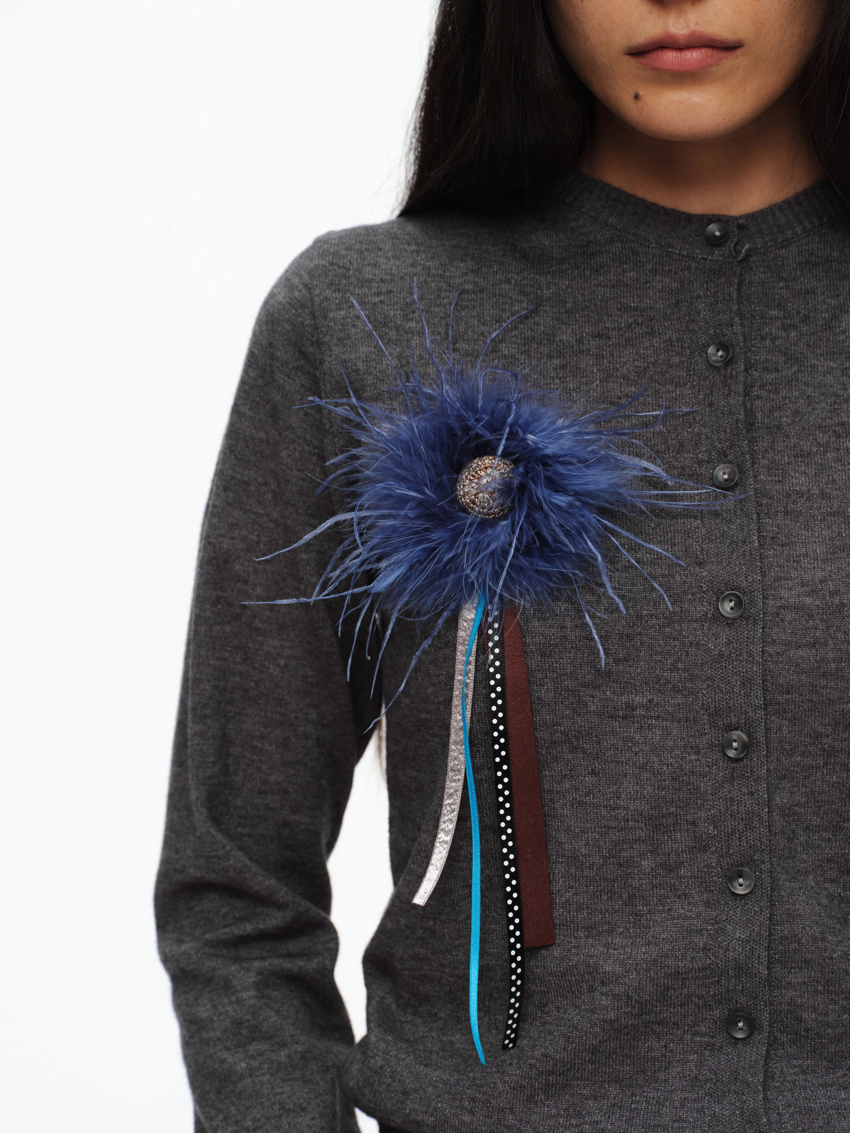 Fluffy Floral Lapel Pin