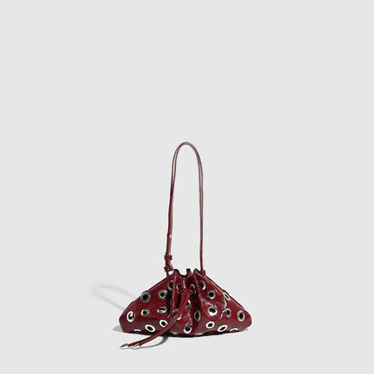 Eyelet Studded Drawstring Shoulder Bag product photo