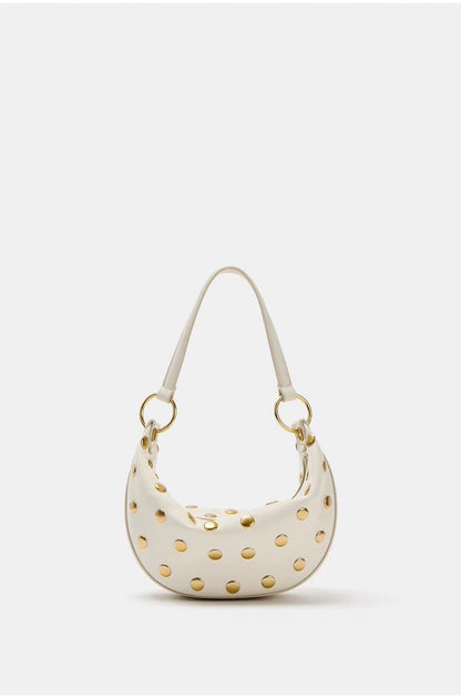 Studded Crescent Shoulder Bag detail
