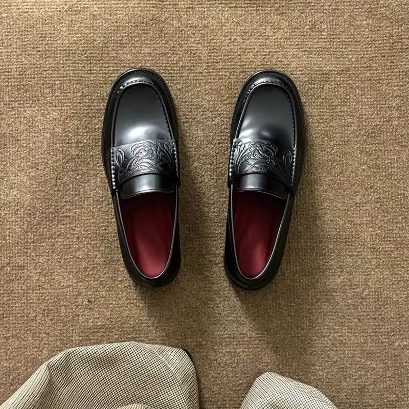 Men's Vintage Leather Elevator Loafers