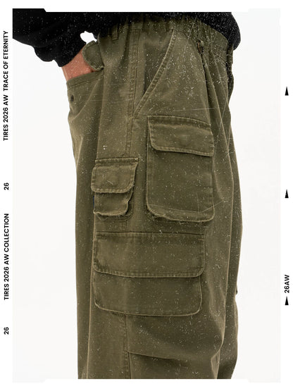Washed Multi-Pocket Cargo Pants product view