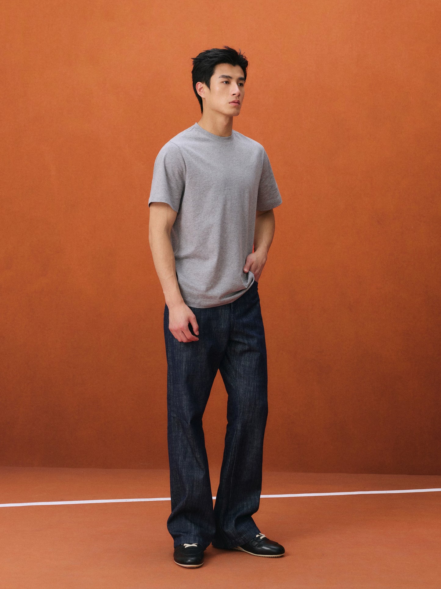 Vegetable-Tanned Calfskin Contrast German Trainer Sneakers