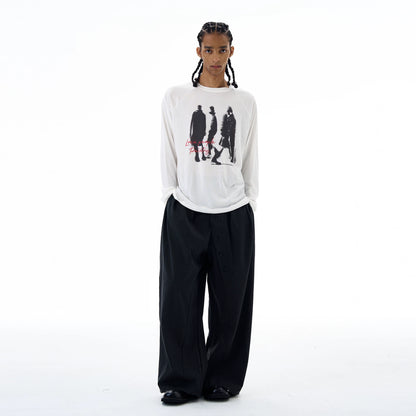 White graphic T-shirt, full view