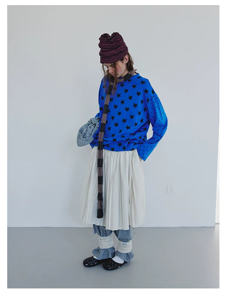 All-Over Star Print Relaxed Sweatshirt