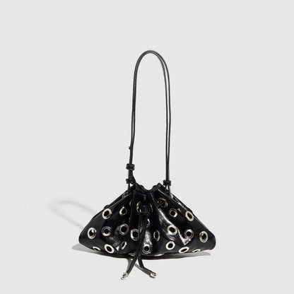 Eyelet Studded Drawstring Shoulder Bag product photo