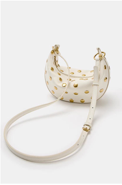 Studded Crescent Shoulder Bag detail