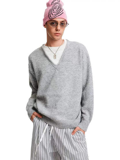 Strickpullover mit Fake-Layer-Design