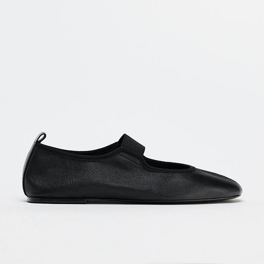 Women's Leather Low-Heel Ballet Mary Jane Shoes