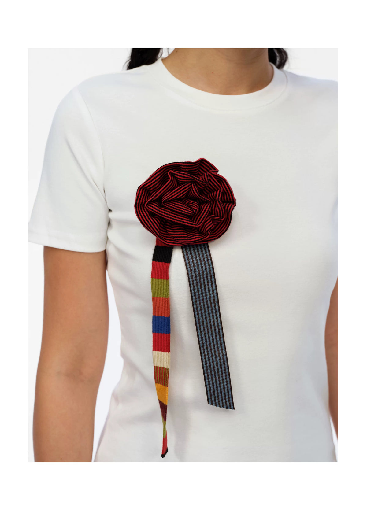 Assorted Fabric Flower Brooch