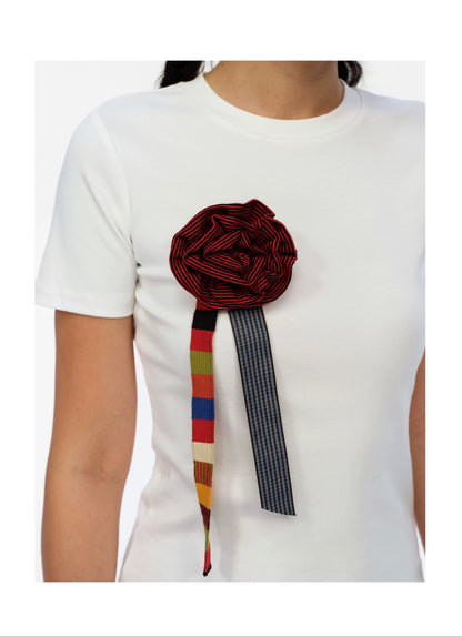 Assorted Fabric Flower Brooch
