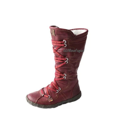 Lace Up Snow Boots