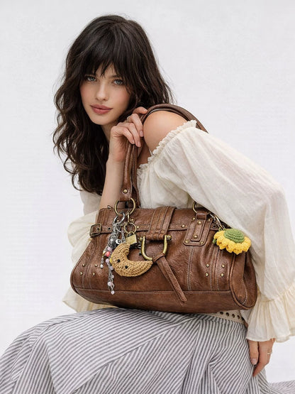 Vintage Studded Tote Bag detail 6
