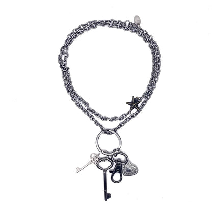 Removable Heart Pendant Keychain Necklace product shot