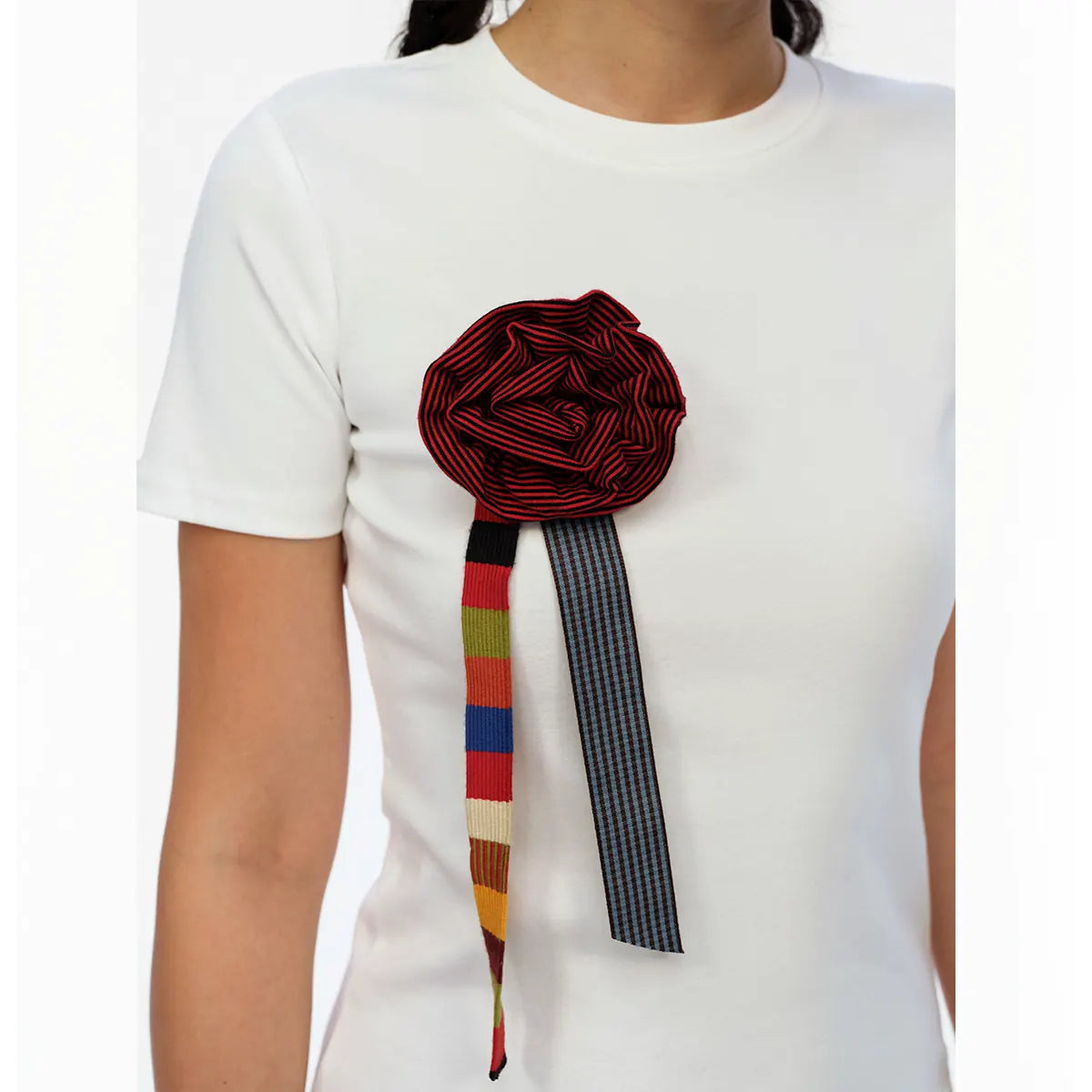Assorted Fabric Flower Brooch