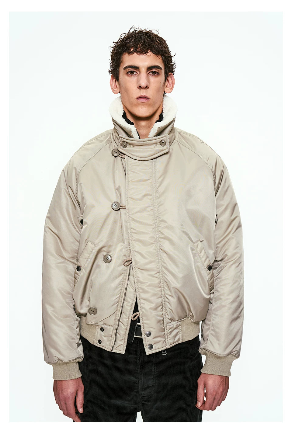Partimento Fleece Stand-Collar Jacket