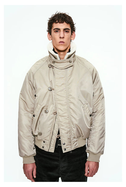 Partimento Fleece Stand-Collar Jacket